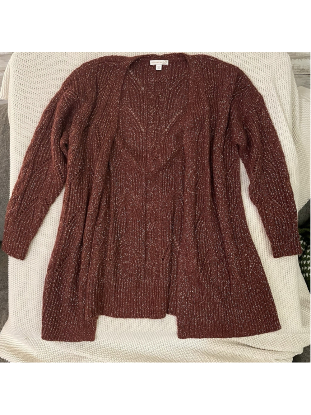 Westport Burgundy Cardigan Sweater